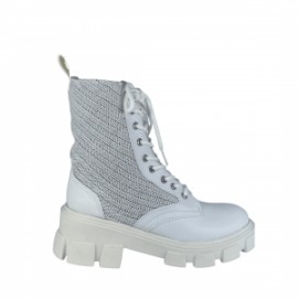 Botín Knit Blanco